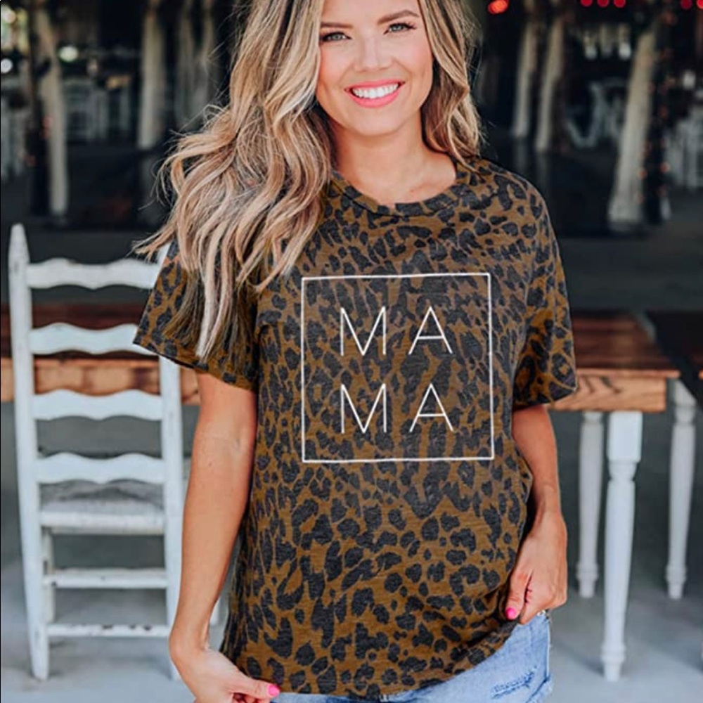 Mama cheetah shirt available in many sizes